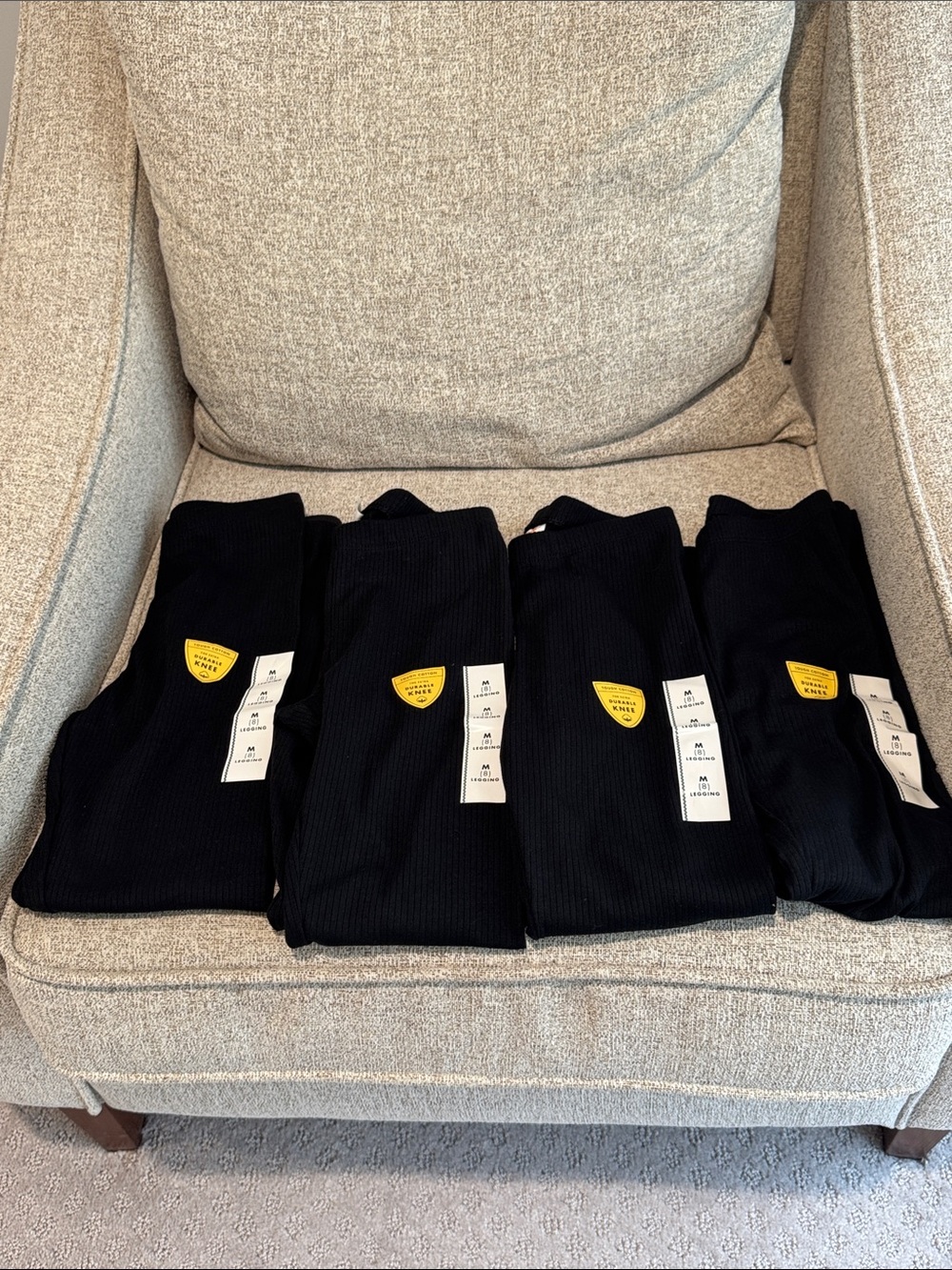 Cat & Jack Black Ribbed Girls' Leggings Bundle